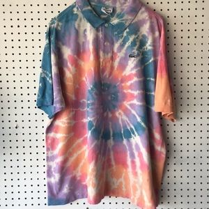 Tie Dye Lacoste Polo-Authentic polo, one of a kind